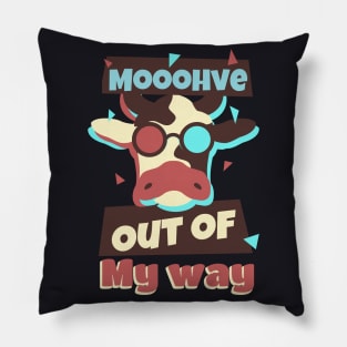 Cow with funny saying Pillow