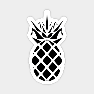 Pineapple black silhouette Magnet
