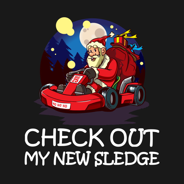 Karting Go Kart Racing Santa Xmas Karting TShirt TeePublic