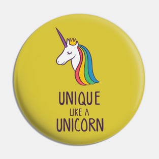 Unique Like A Unicorn Pin