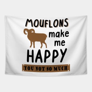 Mouflons make me happy hunting hunter track Tapestry