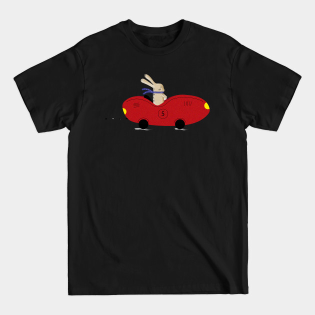 Disover Rabbit and his car - Car - T-Shirt