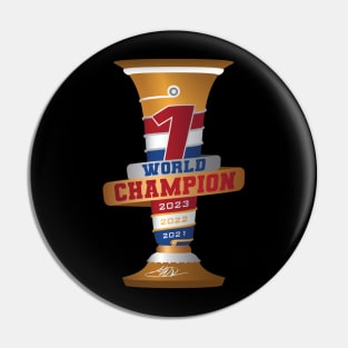 Max 3-time World Champion Pin