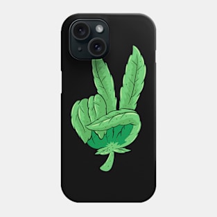 Peace Weed cannabis leaf joint grass hemp funny Stoner Phone Case