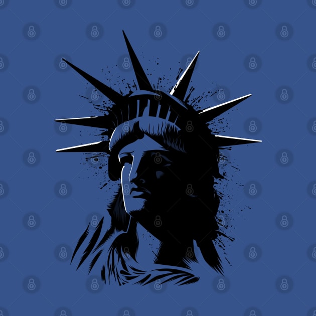 Splatter Statue of Liberty by albertocubatas