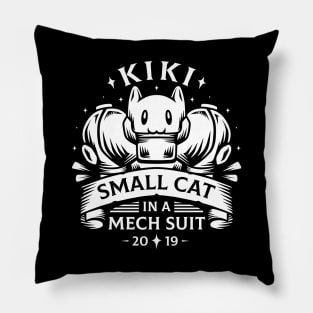 Small Cat in a Mech Suit Pillow