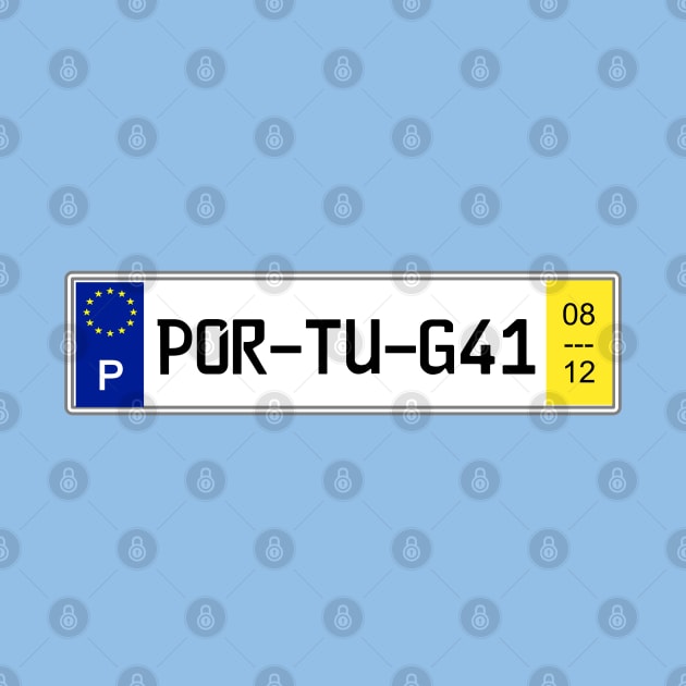 Portugal car license plate by Travellers