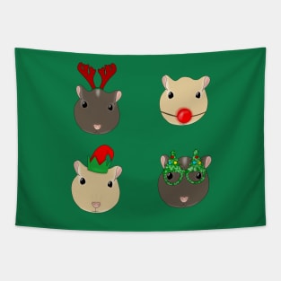 Christmas Gerbil heads Tapestry