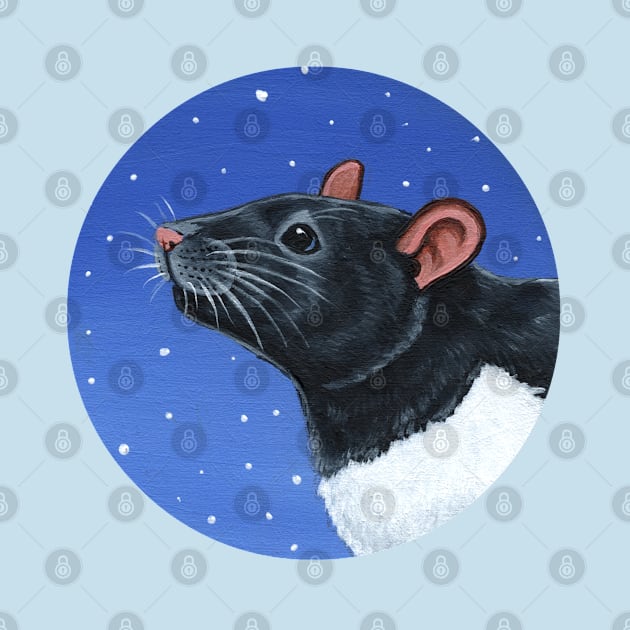 Black Hooded Rat by WolfySilver