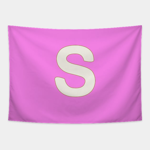 letter s pink Tapestry by persa