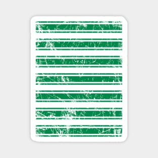 Glasgow Celtic Football Club Green and White Distressed Hooped Design Magnet