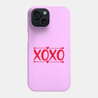 XOXO Hugs and Kisses Valentines Day Phone Case