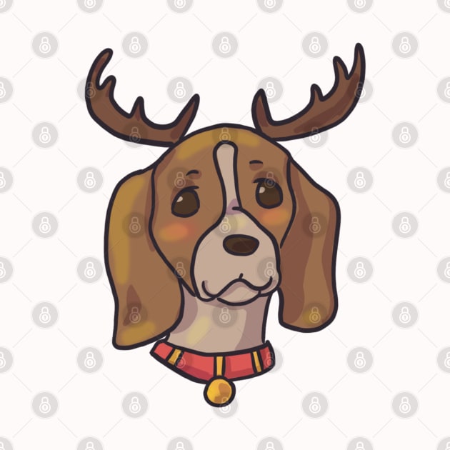 Christmas beagle by Artbysusant 