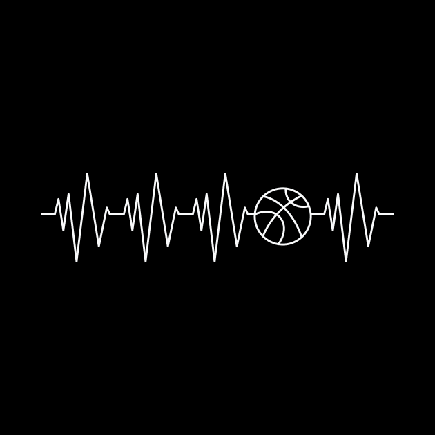 Basketball Heartbeat I Love Basketball by Yazdani Hashmi