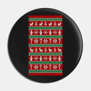 Christmas Sweater Pattern Pin