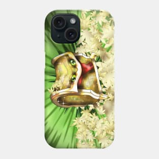 Gold mimic chest with gold leaves for fantasy fans Phone Case