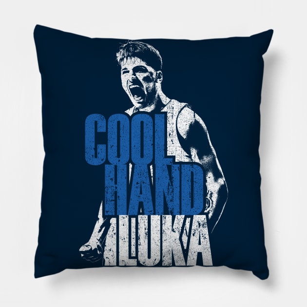 Cool Hand Luka Pillow by huckblade