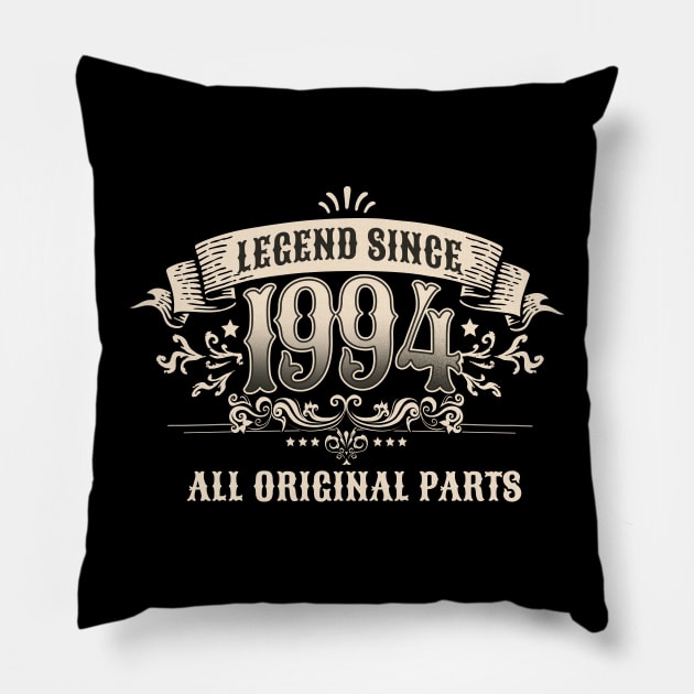 Retro Vintage Birthday Legend Since 1994 Pillow by star trek fanart and more