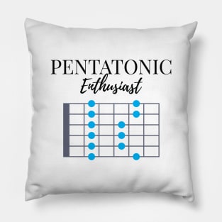 Pentatonic Scale Enthusiast Light Theme Pillow