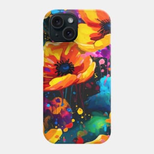 Rainbow flowers Phone Case