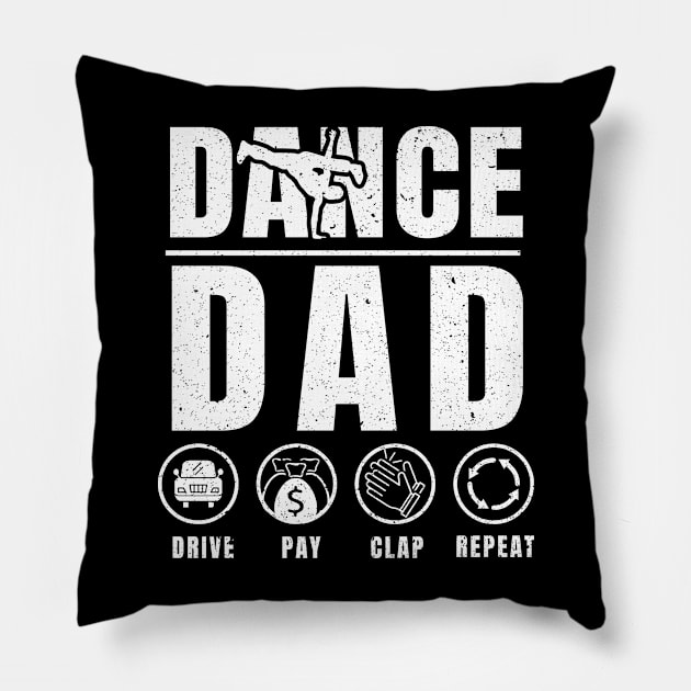 Funny Dance Dad Shirt Proud Dancer Dancing Father Men Pillow by Sky at night