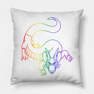 Rat Dragon (Rainbow Version) Pillow