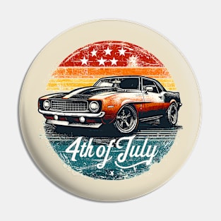 4th Of July - Camaro Pin