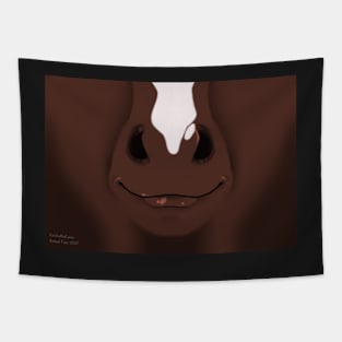 Chocolate Stripe Horse Face Tapestry