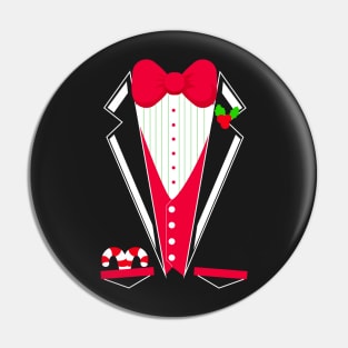 christmas tuxedo t shirt Pin