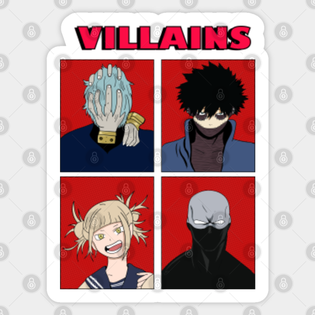 My Hero Academia Villains My Hero Academia Autocollant Teepublic Fr Each enamel pin comes with 2 rubber clutch in the back. my hero academia villains