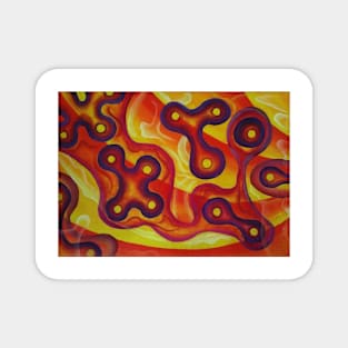 Oil Painting - Cellular 2014 Magnet