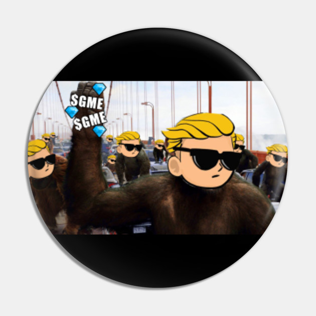 Hold The Line Apes Gamestop Pin Teepublic Hold The Line Apes Gamestop Pin Teepublic