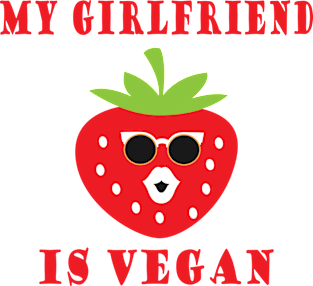 MY GIRLFRIEND IS VEGAN Magnet