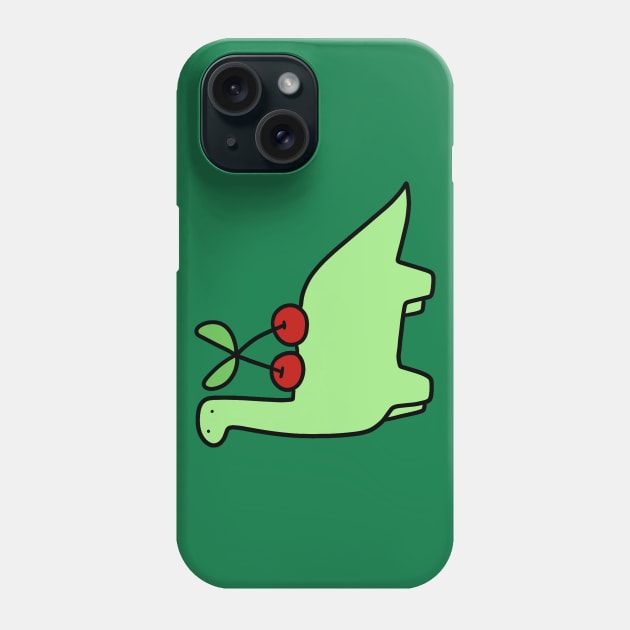 Cherry Long Neck Dino Phone Case by saradaboru