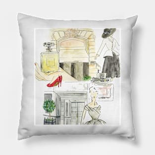 Shopping in paris Pillow