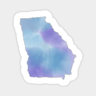 Purple and Blue Watercolor Georgia Magnet