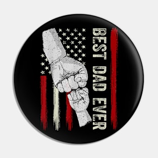Best Dad Ever Father'S Day Flag America 4Th Of July Pin