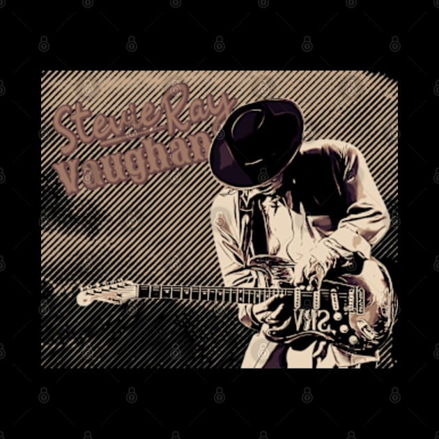 Stevie Ray Vaughan // Brown vintage by Degiab