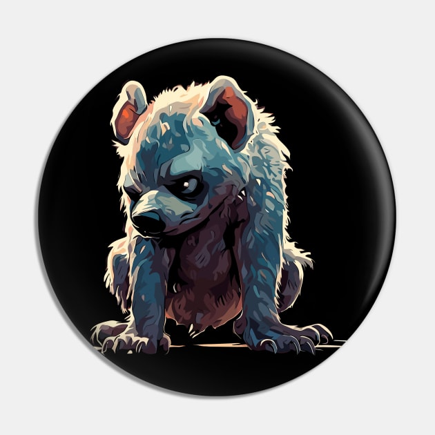 Zambia hyena Pin by TomFrontierArt