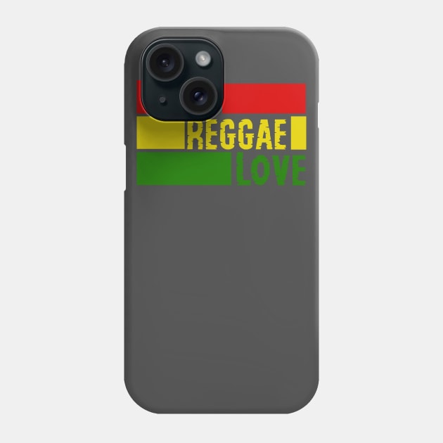 One Reggae Love, Ethiopia flag, Rasta Phone Case by alzo