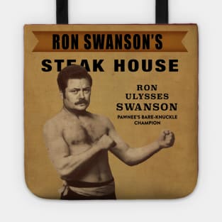 ron swanson's steak house Tote