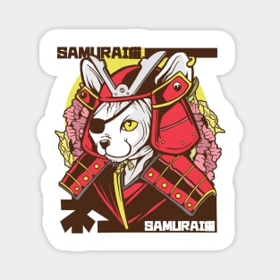 SAMURAI JAPANESE CAT Magnet