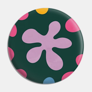 Abstract Tropical Colorful Floral Pin