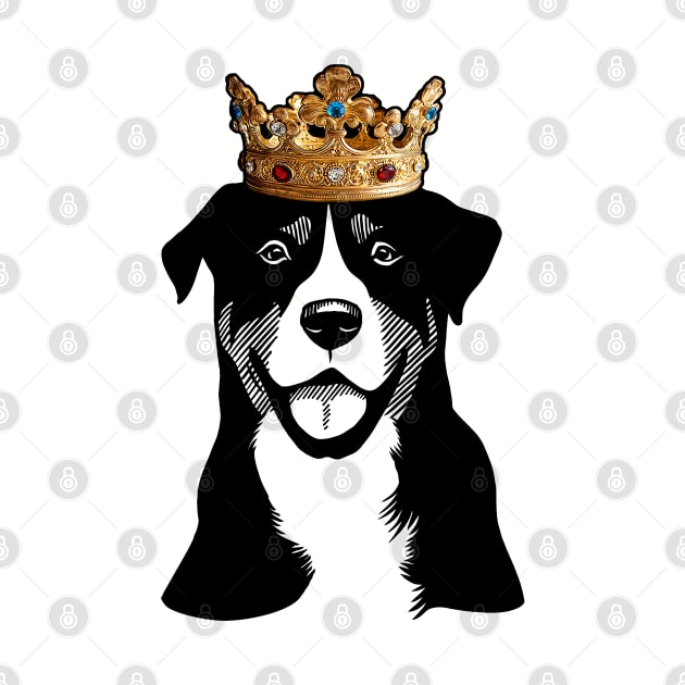 Greater Swiss Mountain Dog King Queen Wearing Crown by millersye