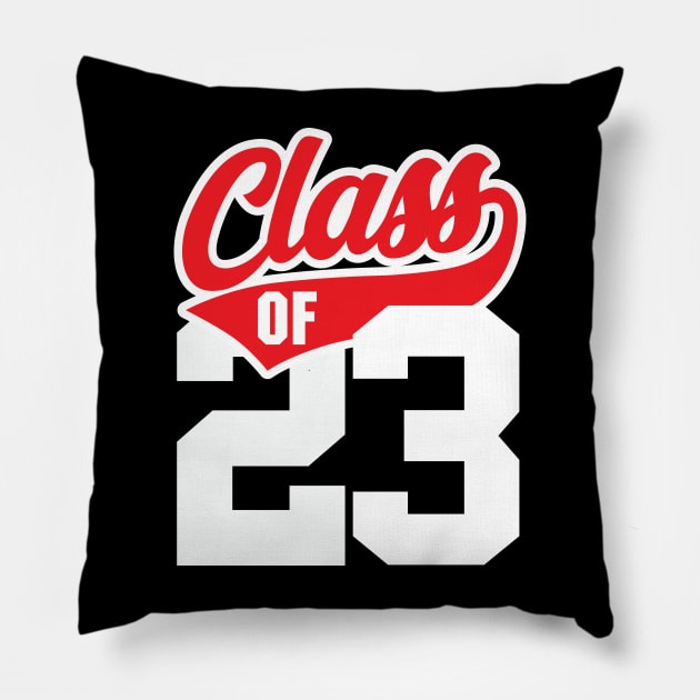 Class of 23 Graduate Vintage Athletic Graduation 2023 Pillow by DetourShirts