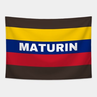 Maturin City in Venezuelan Flag Colors Tapestry