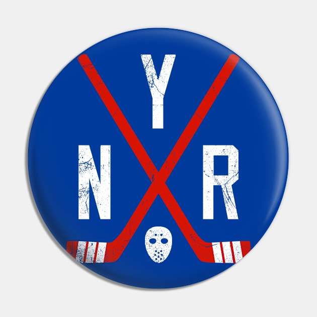 NYR Retro Sticks - Blue Pin by KFig21