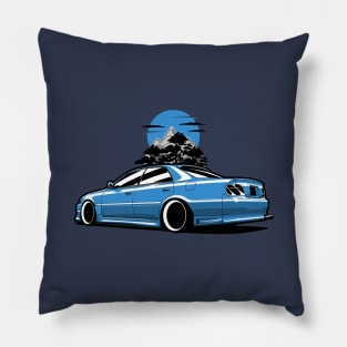 Blue Chaser JDM Classic Legend in Mountains Pillow