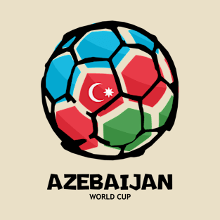 Azebaijan Football Country Flag T-Shirt