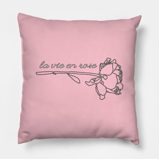 life in pink - la vie en rose Pillow by mareescatharsis